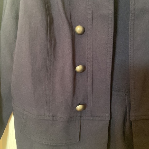 Dress barn Westport 1962 size small navy military style jacket - Picture 2 of 5